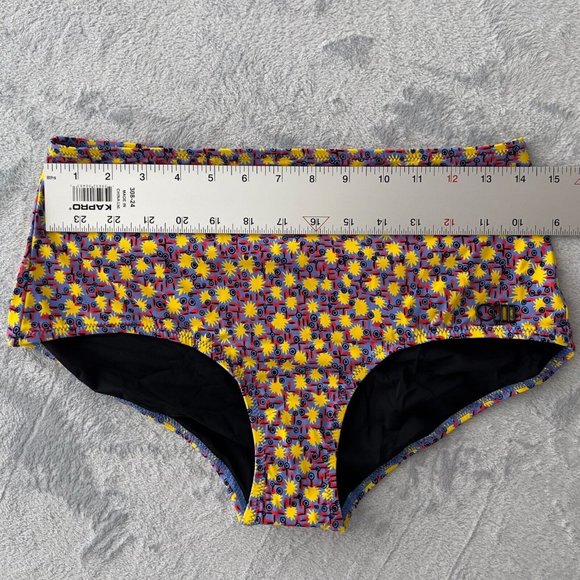 SOLID & STRIPED Ginger Bikini Bottom Size Large Geo.Print Yellow Floral NWT 0100 - Picture 4 of 9